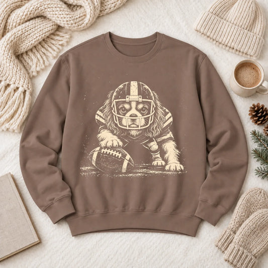 Cavalier Football Grunge Unisex Sweatshirt Espresso