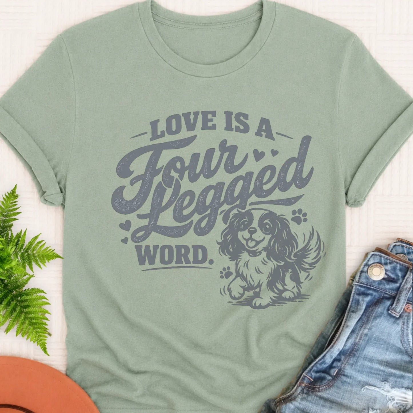 T-Shirt Bay / S Cavalier Four Legged Love Unisex Tshirt