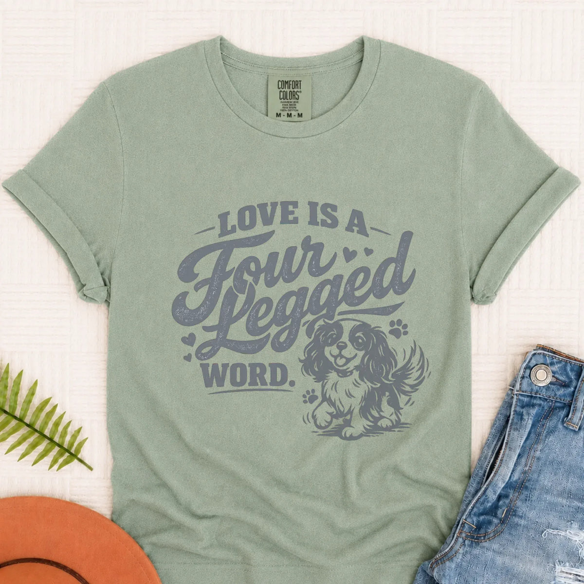 Cavalier Four Legged Love Unisex Tshirt Bay