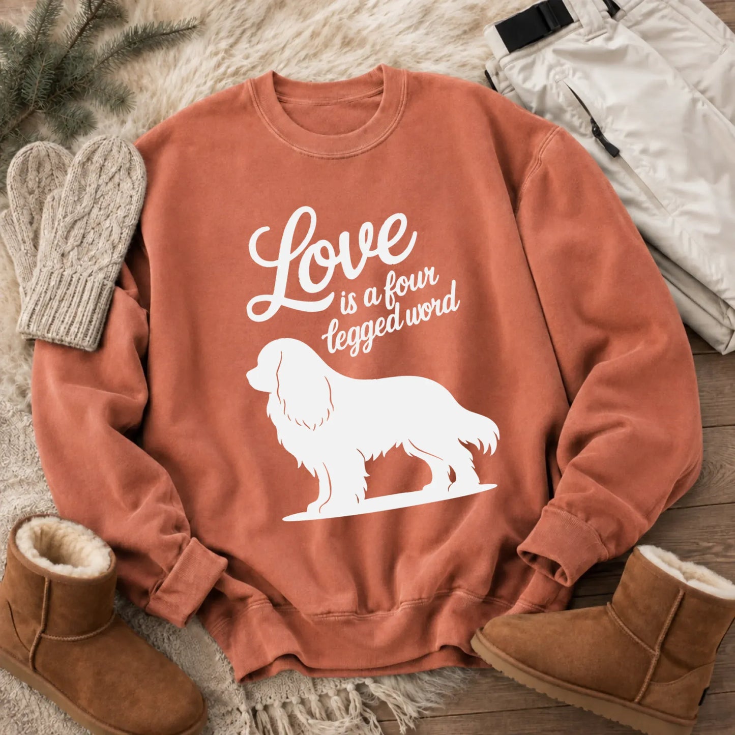 Sweatshirt Terracotta / S Cavalier Four Legged Word Unisex Sweatshirt