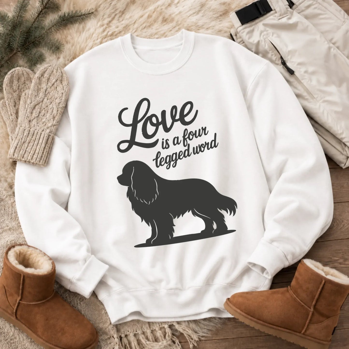 Sweatshirt White / S Cavalier Four Legged Word Unisex Sweatshirt