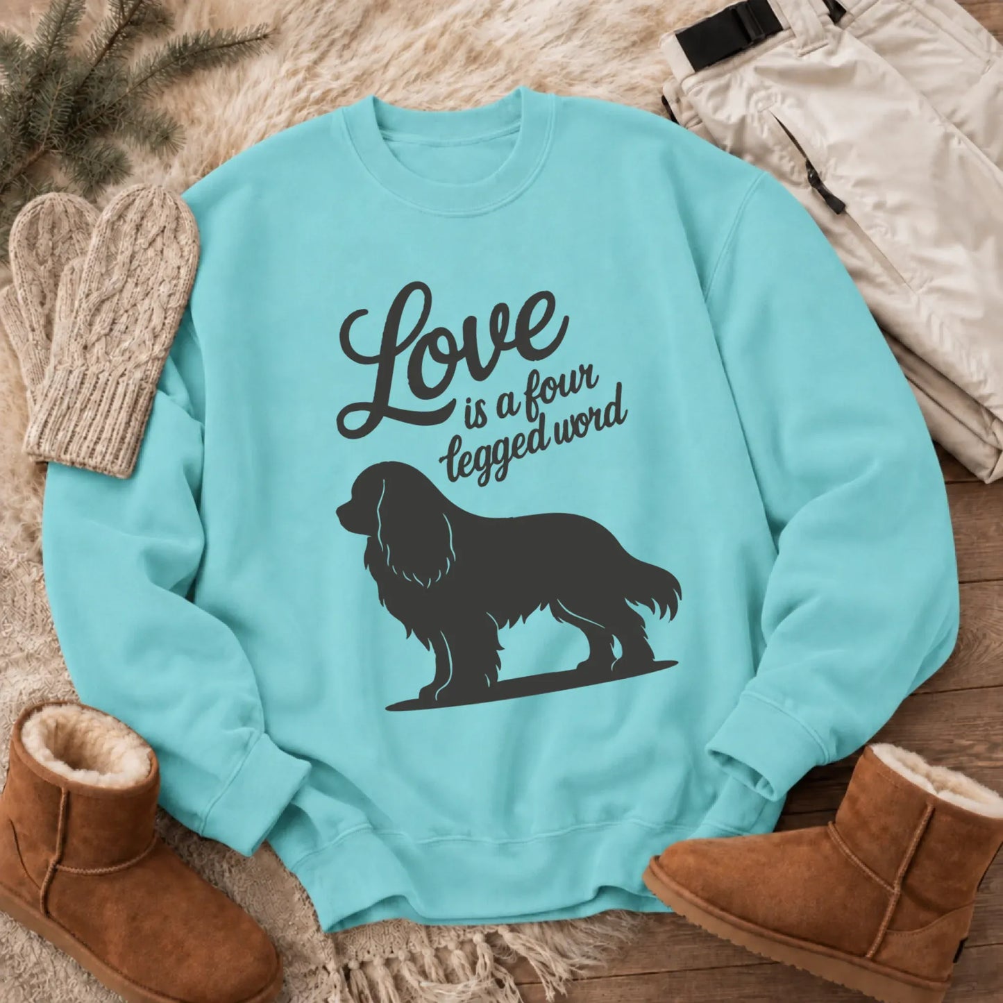 Sweatshirt Chalky Mint / S Cavalier Four Legged Word Unisex Sweatshirt