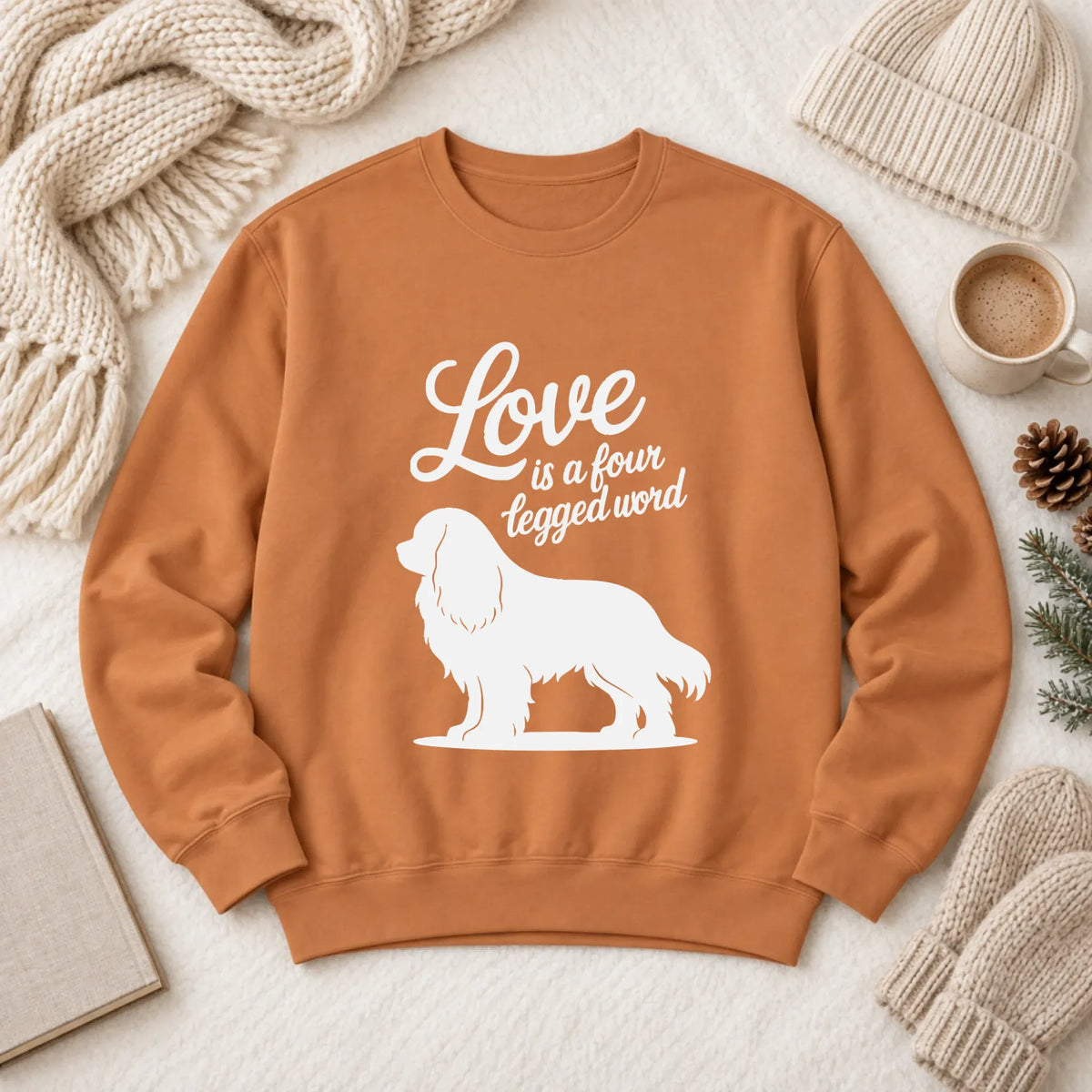 Cavalier Four Legged Word Unisex Sweatshirt Yam
