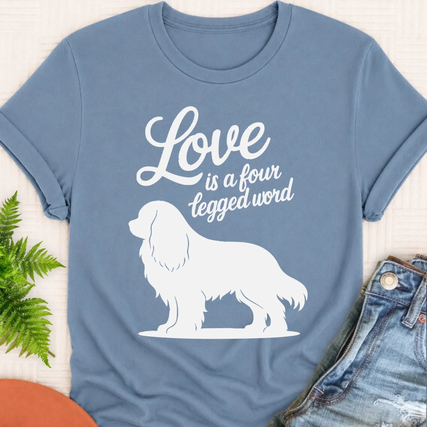 T-Shirt Blue Jean / S Cavalier Four Legged Word Unisex TShirt