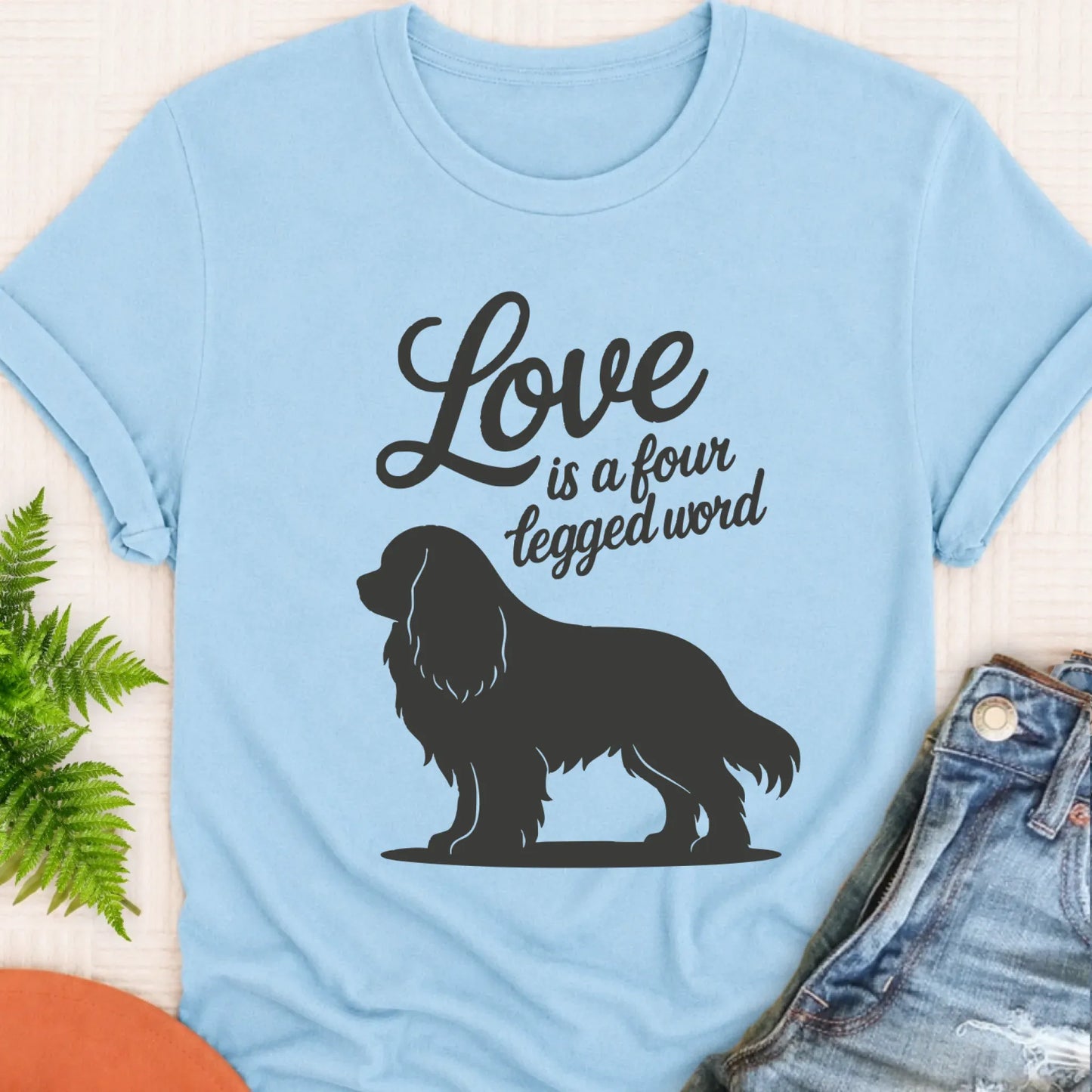 T-Shirt Chambray / S Cavalier Four Legged Word Unisex TShirt