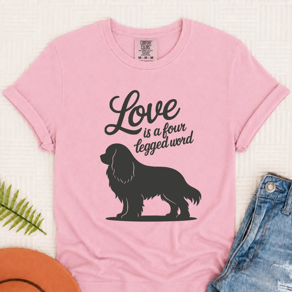 Cavalier Four Legged Word Unisex TShirt Blossom