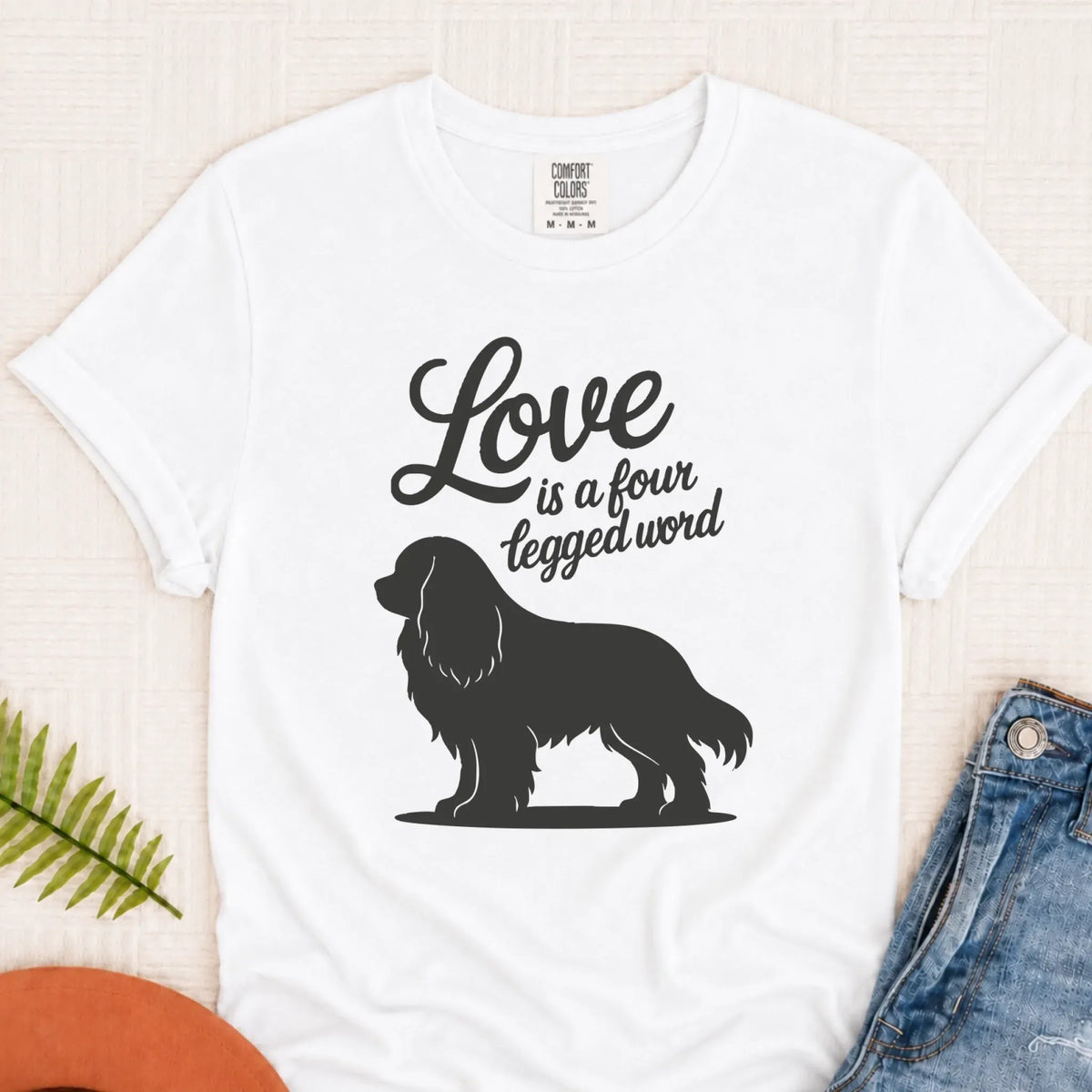 Cavalier Four Legged Word Unisex TShirt White
