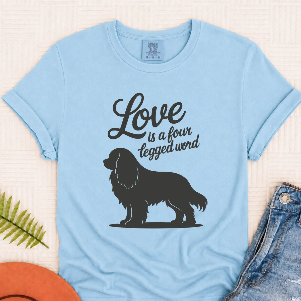 Cavalier Four Legged Word Unisex TShirt Chambray