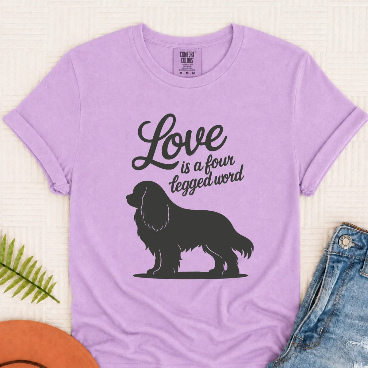 Cavalier Four Legged Word Unisex TShirt Orchid
