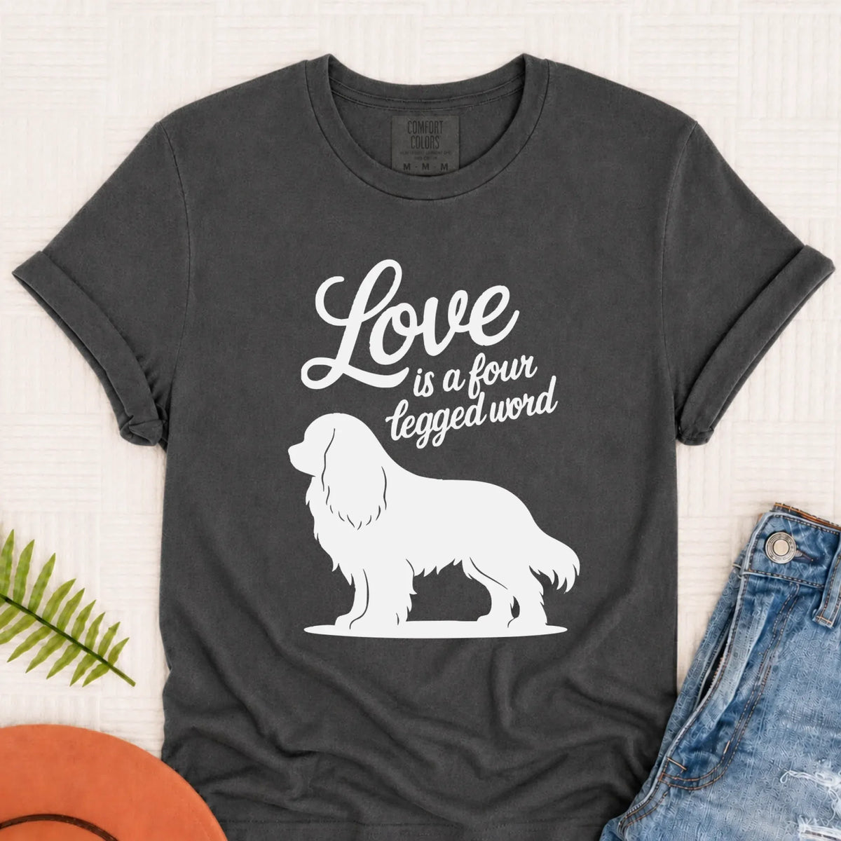 Cavalier Four Legged Word Unisex TShirt Pepper