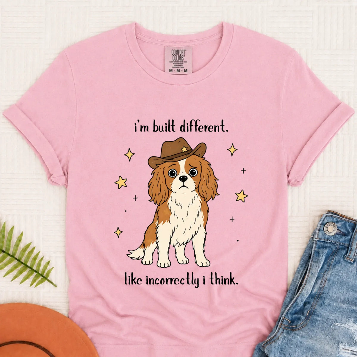 Cavalier Funny Built Different Unisex TShirt Blossom