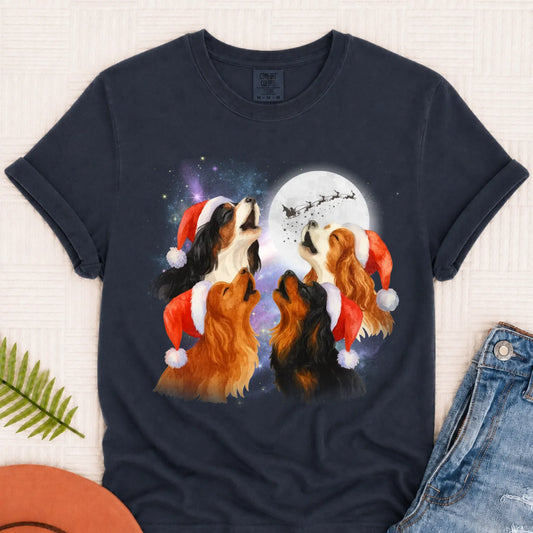 Cavalier Funny Christmas Howliday Unisex TShirt Pepper 3XL