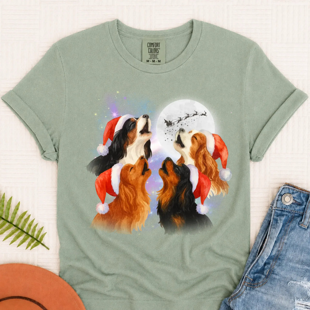 Cavalier Funny Christmas Howliday Unisex TShirt Bay