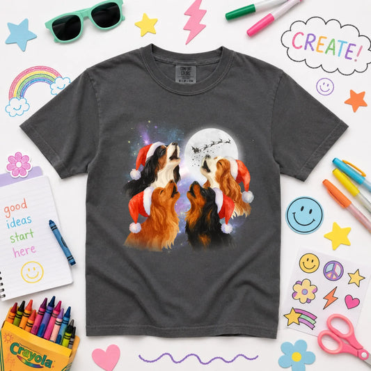 Cavalier Funny Christmas Howliday YOUTH Unisex TShirt NEW Youth Midweight Tee Pepper