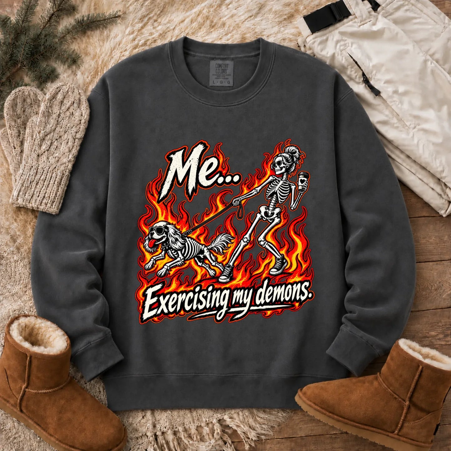 Sweatshirt Pepper / S Cavalier Funny Demons Halloween Unisex Sweatshirt