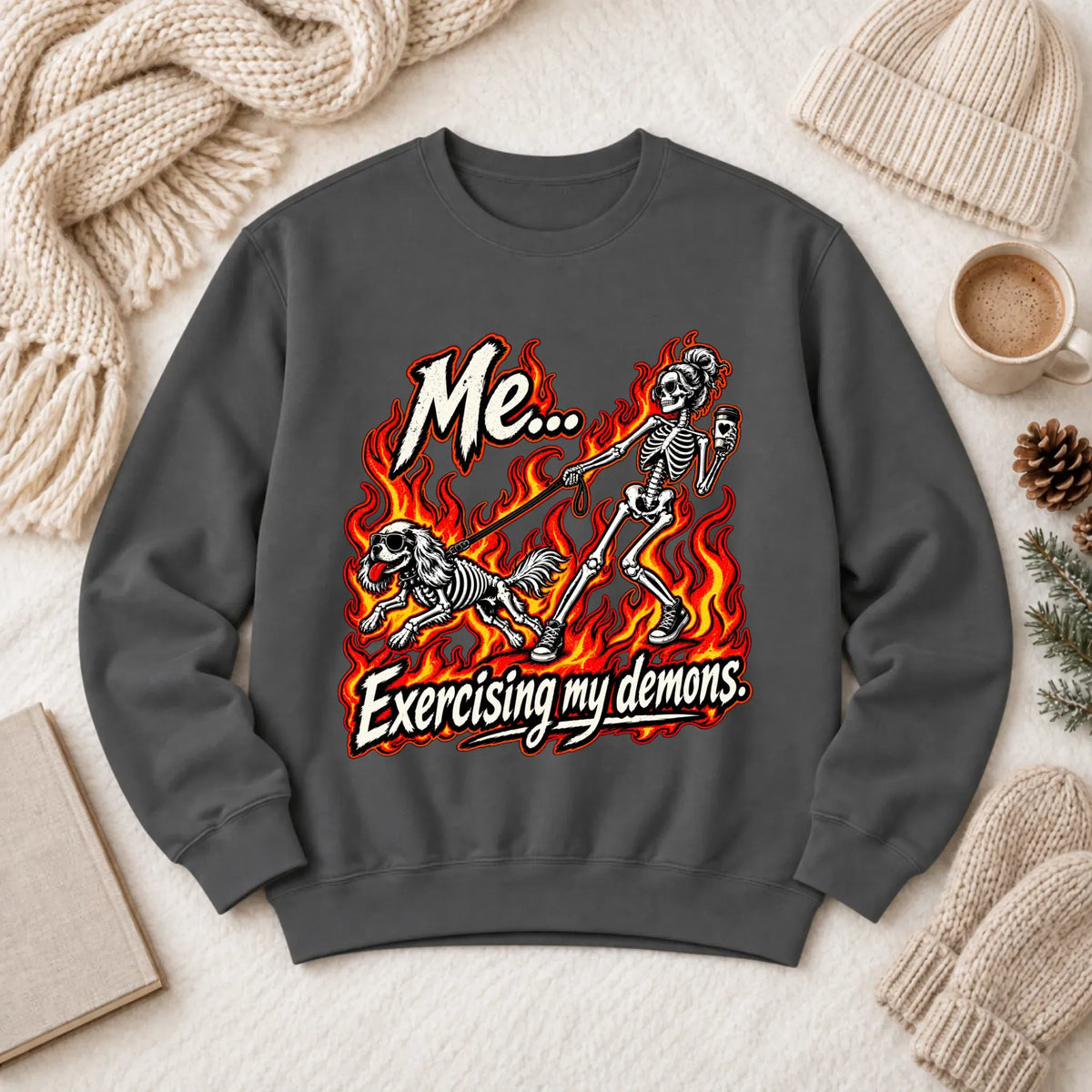 Cavalier Funny Demons Halloween Unisex Sweatshirt Pepper