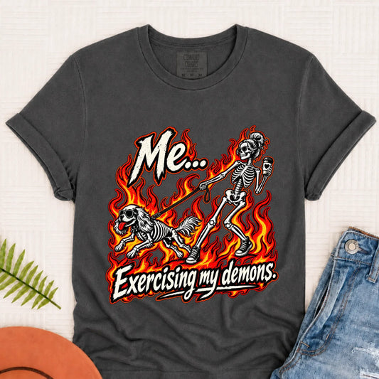 T-Shirt Pepper / S Cavalier Funny Demons Halloween Unisex Tshirt