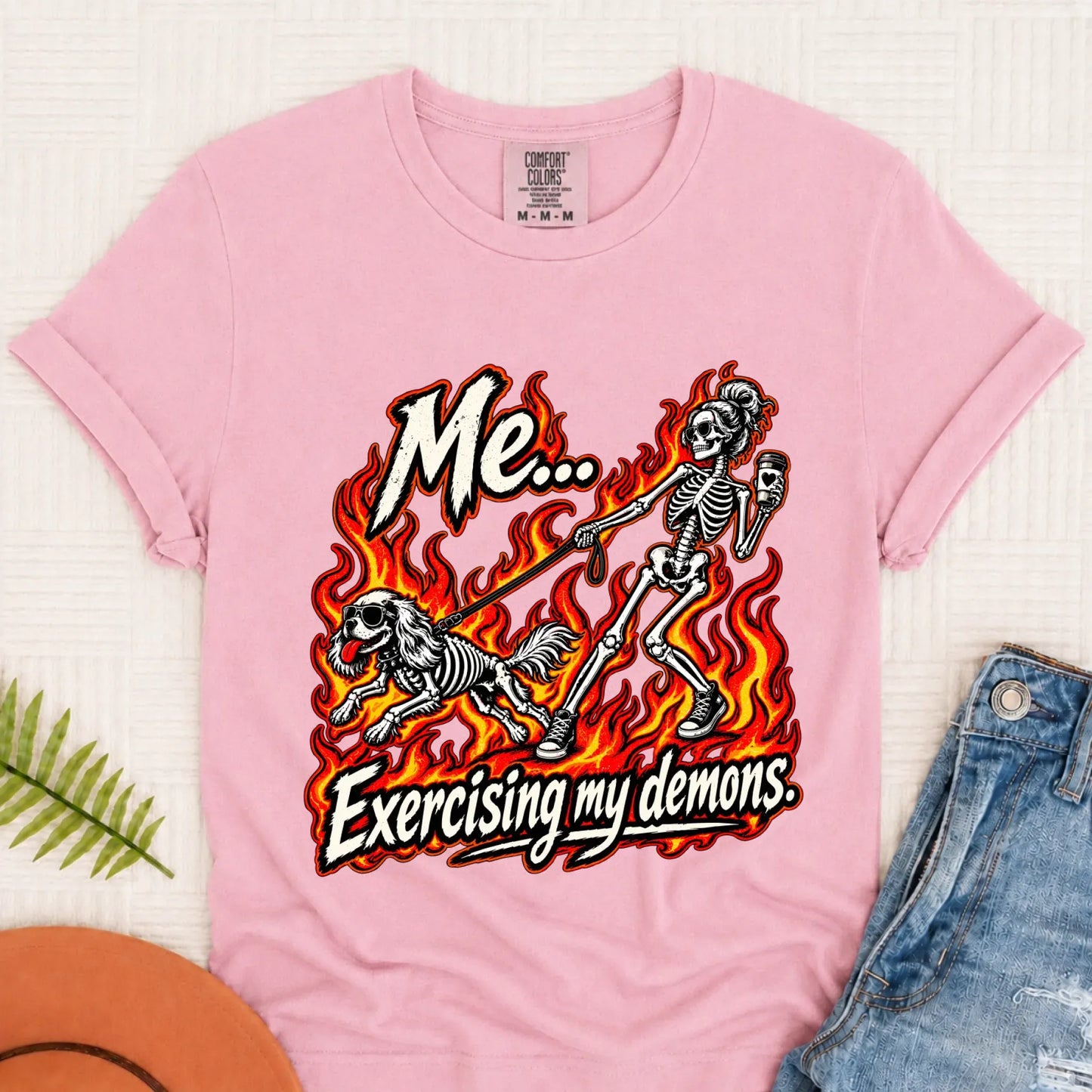 T-Shirt Blossom / S Cavalier Funny Demons Halloween Unisex Tshirt