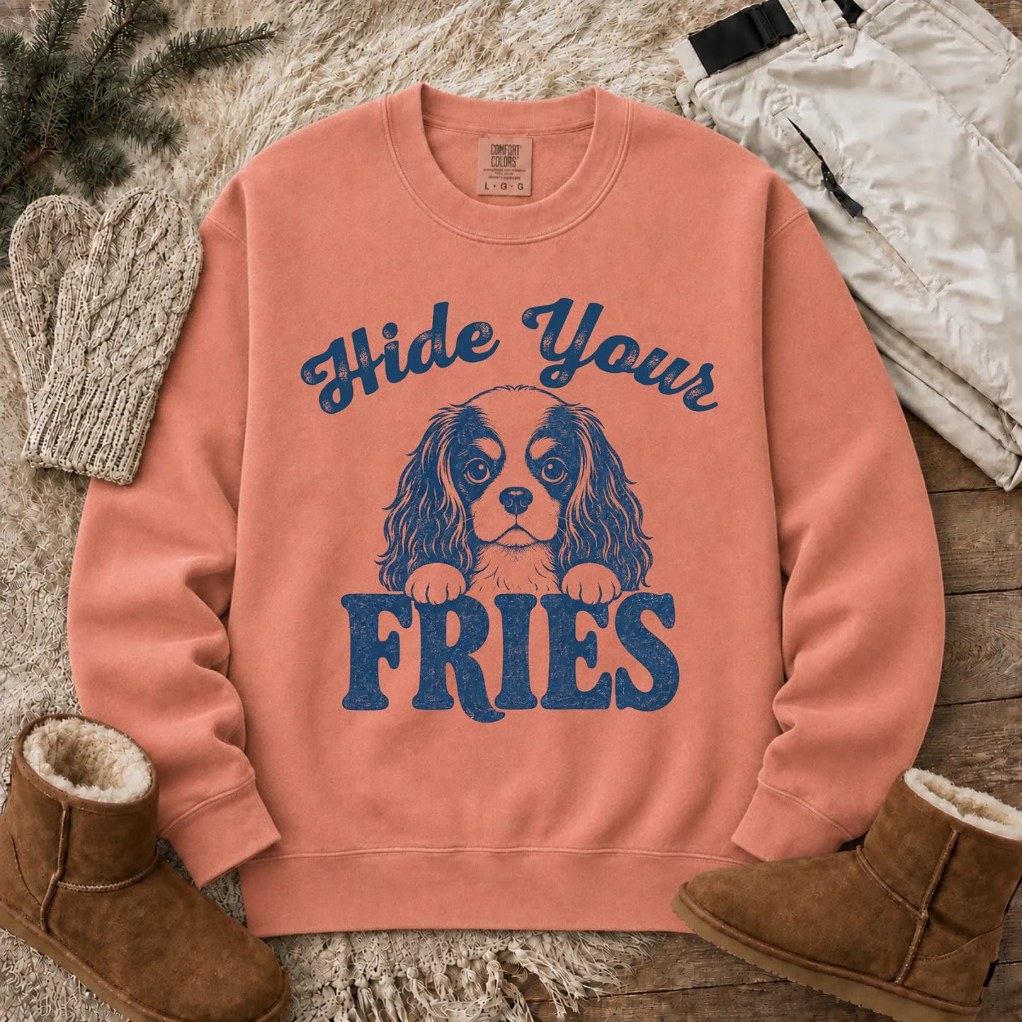 Sweatshirt Terracotta / S Cavalier Funny Foodie Fries Unisex Sweatshirt