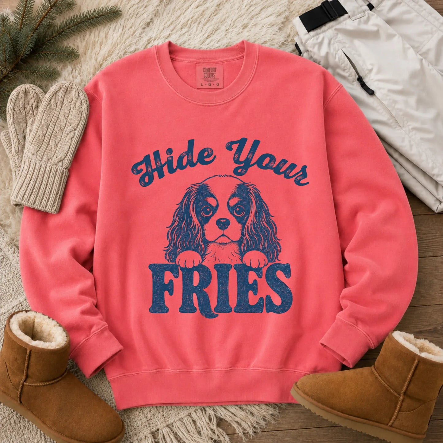 Sweatshirt Watermelon / S Cavalier Funny Foodie Fries Unisex Sweatshirt