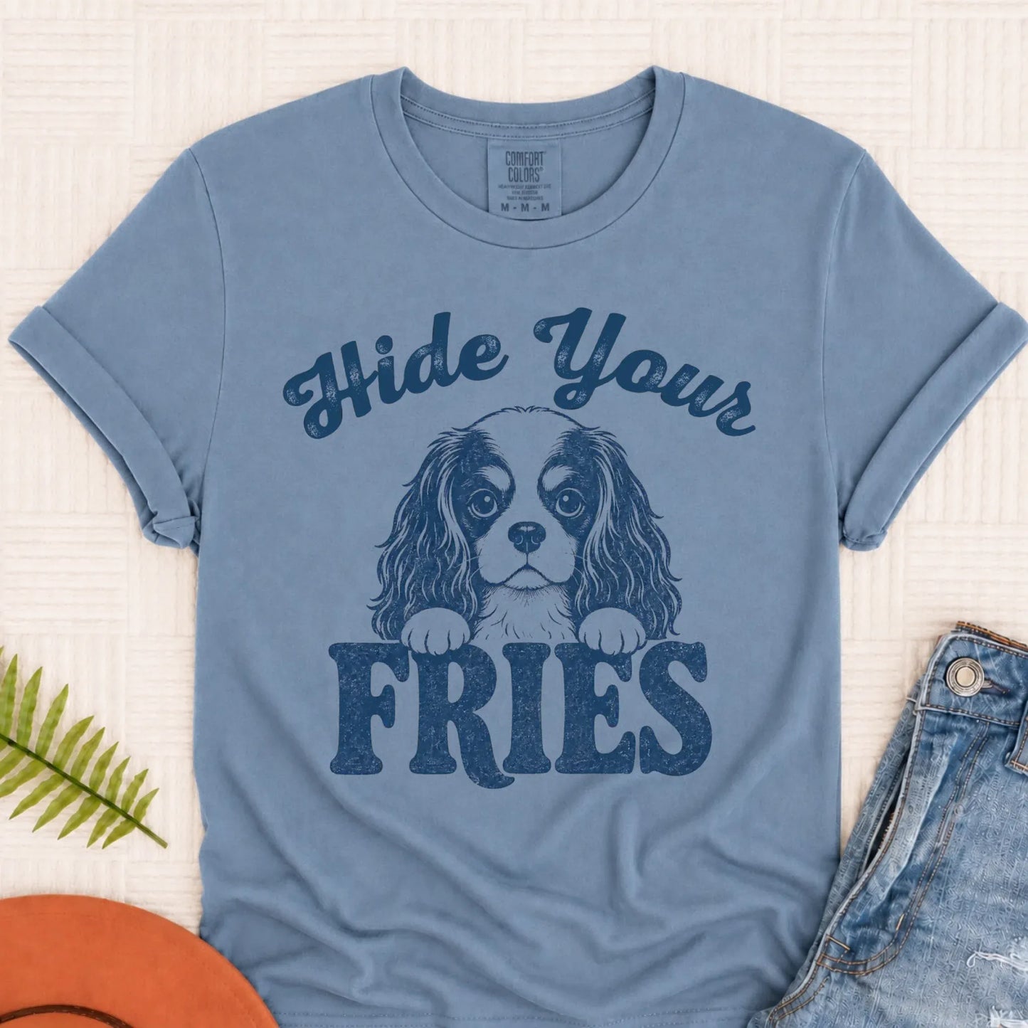 T-Shirt Blue Jean / S Cavalier Funny Foodie Fries Unisex TShirt