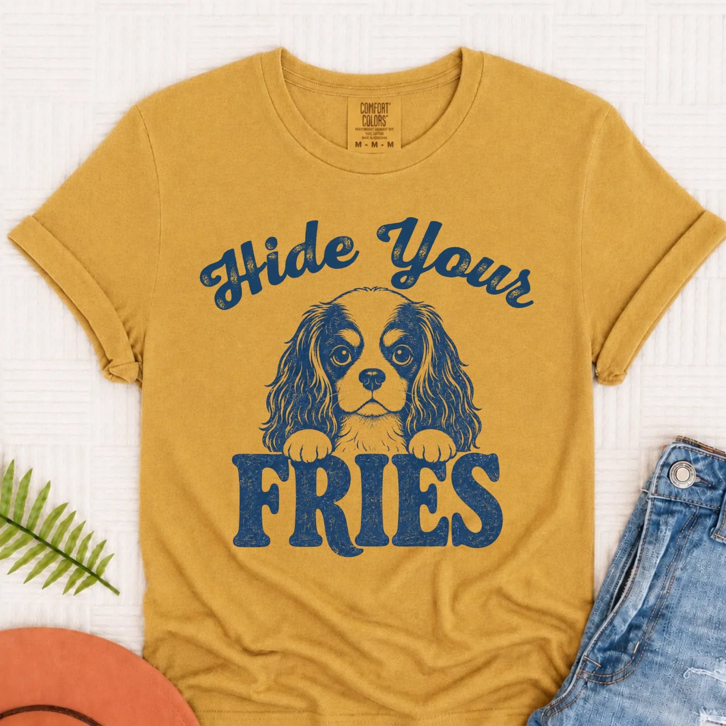 T-Shirt Mustard / S Cavalier Funny Foodie Fries Unisex TShirt