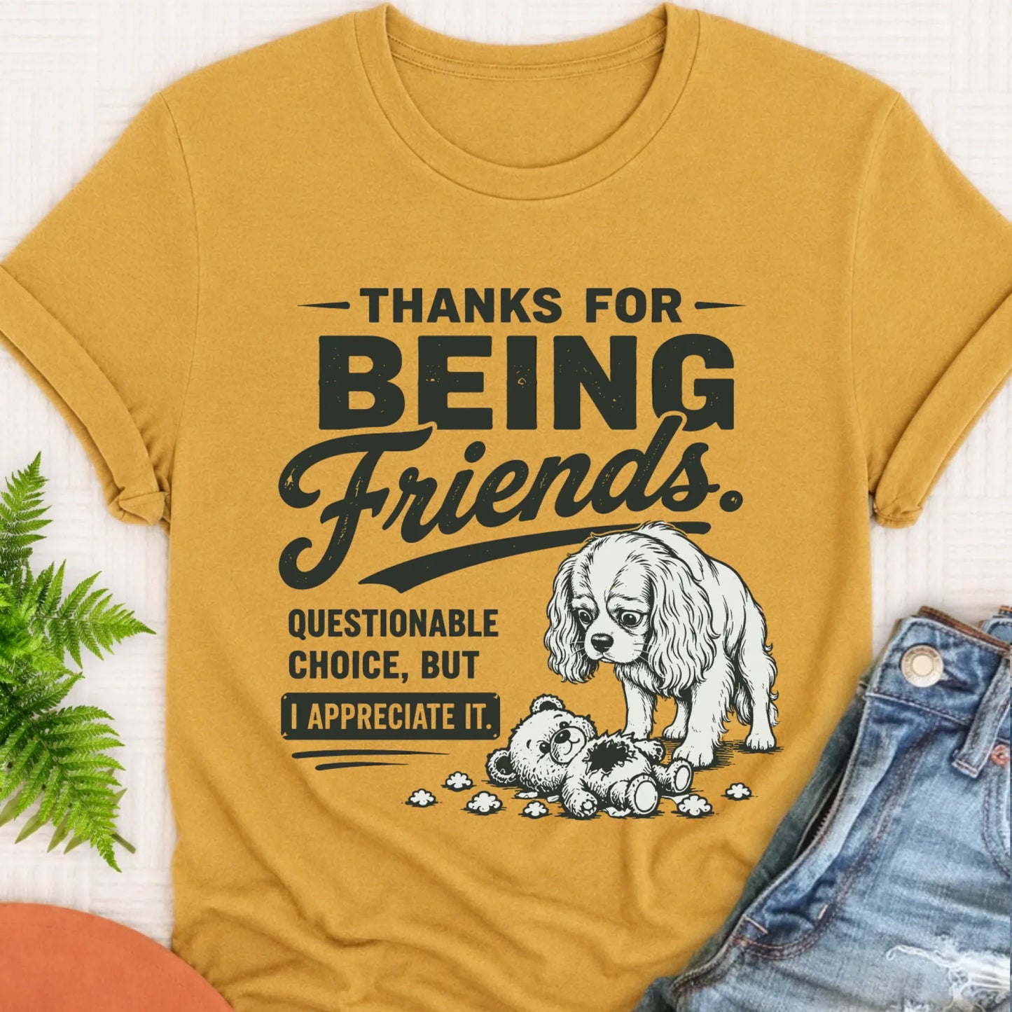 T-Shirt Mustard / S Cavalier Funny Friends Gift Unisex TShirt