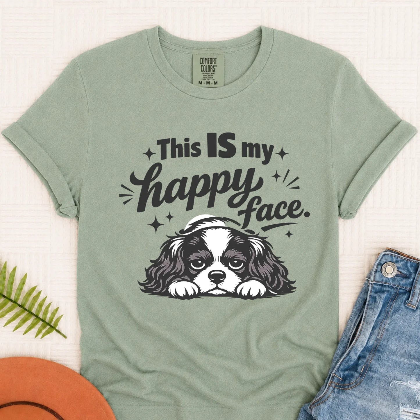Cavalier Funny Happy Face Unisex TShirt Bay