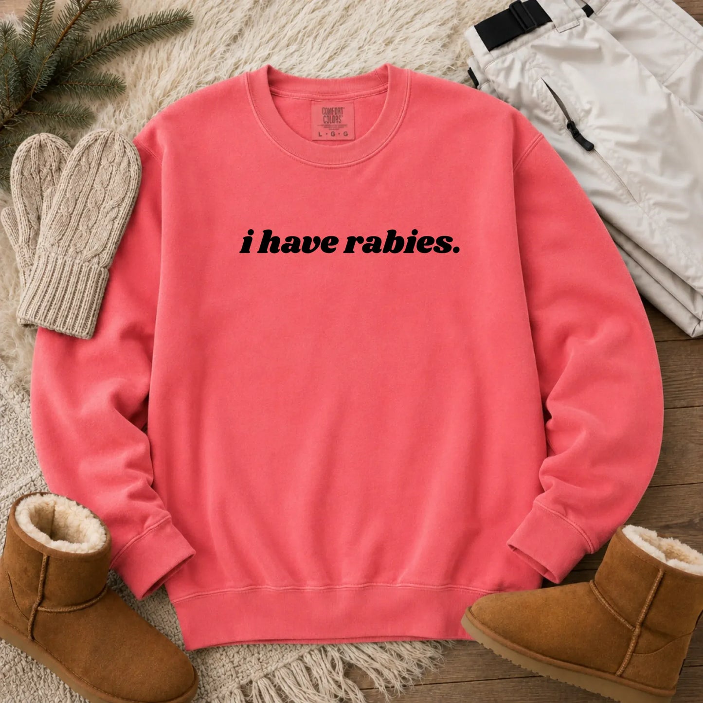 Sweatshirt Watermelon / S Cavalier Funny I Have Rabies Unisex Sweatshirt