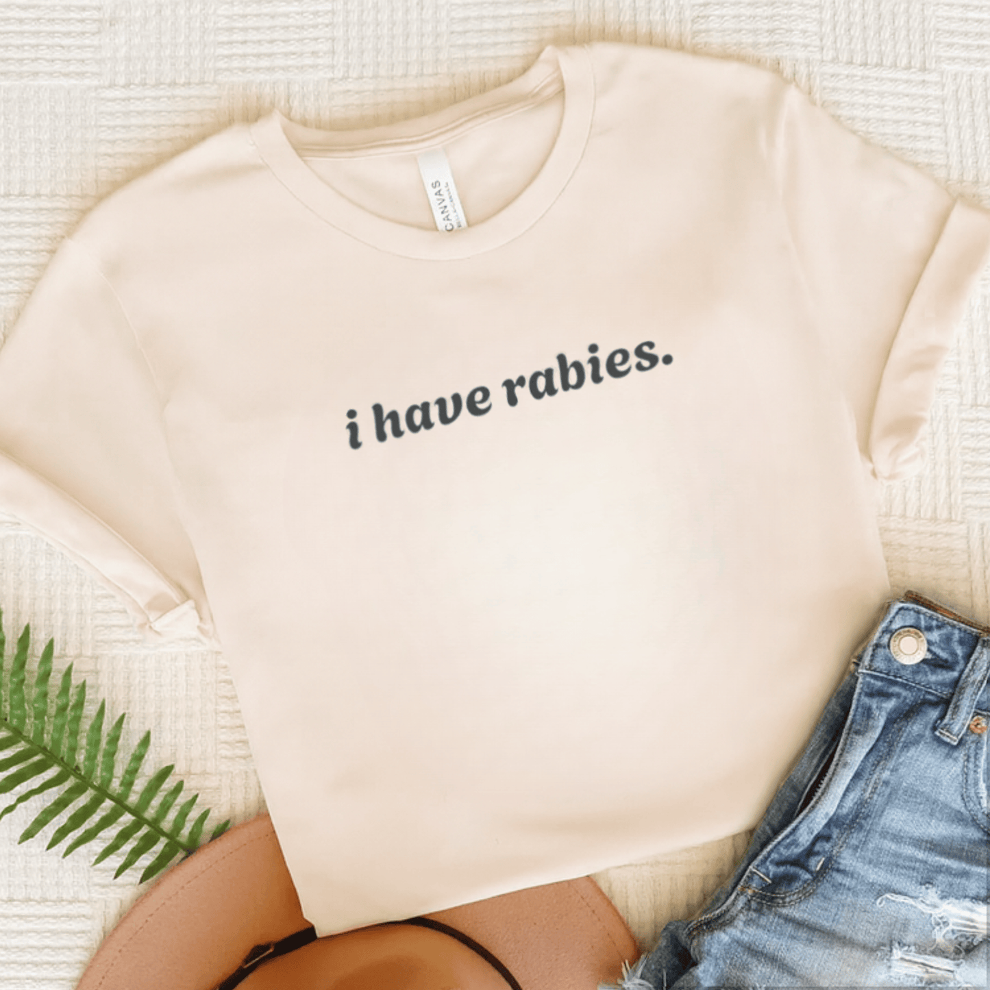Cavalier I have Rabies Unisex TShirt Natural