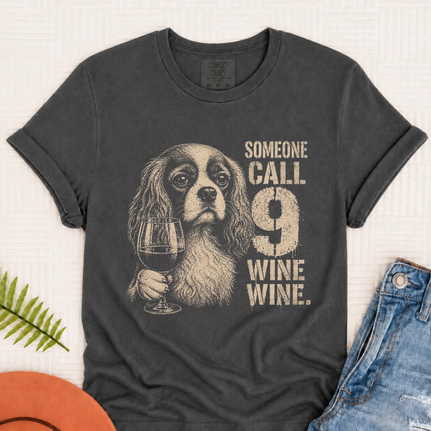 Cavalier Funny Nine Wine Wine Day Drinking Unisex TShirt Pepper