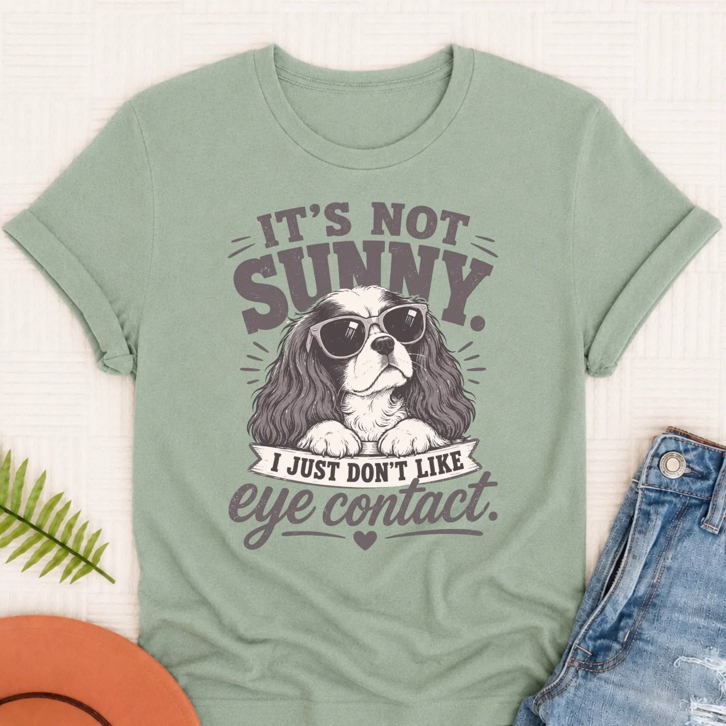 Cavalier Funny No Eye Contact Unisex TShirt Bay