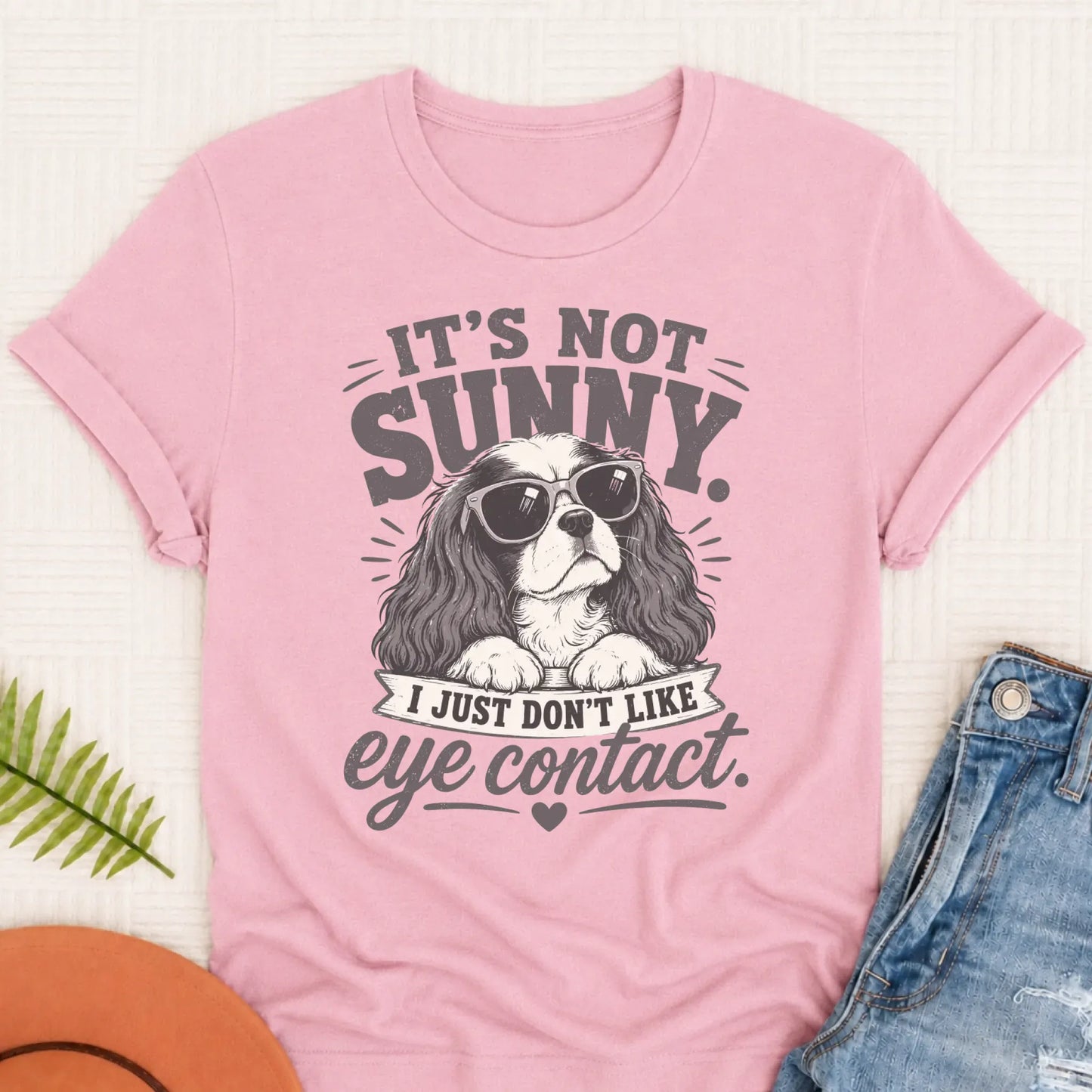 Cavalier Funny No Eye Contact Unisex TShirt Blossom