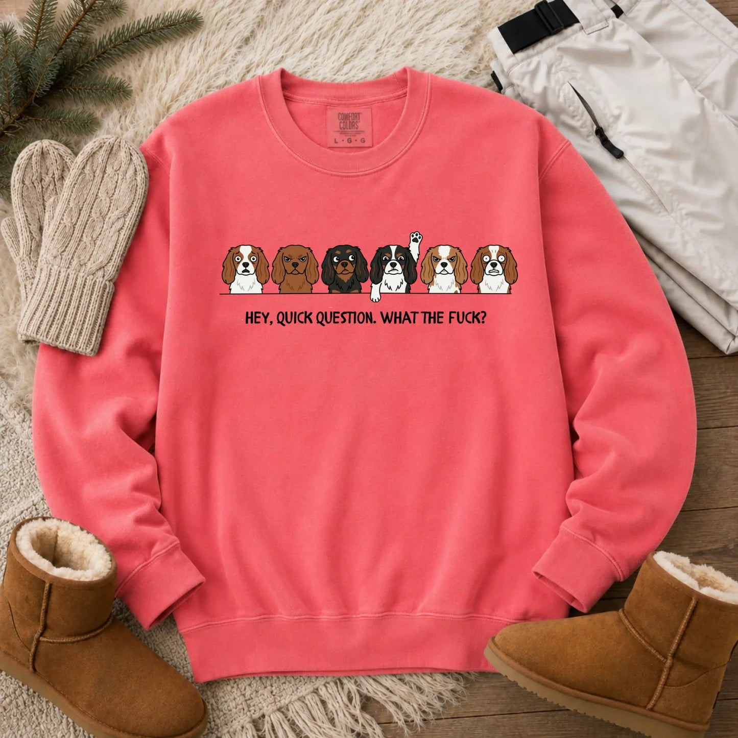 Cavalier Funny Question WTF Unisex Sweatshirt Watermelon