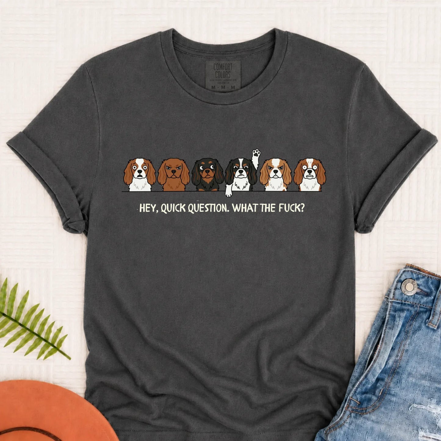 Cavalier Funny Question WTF Unisex TShirt Pepper