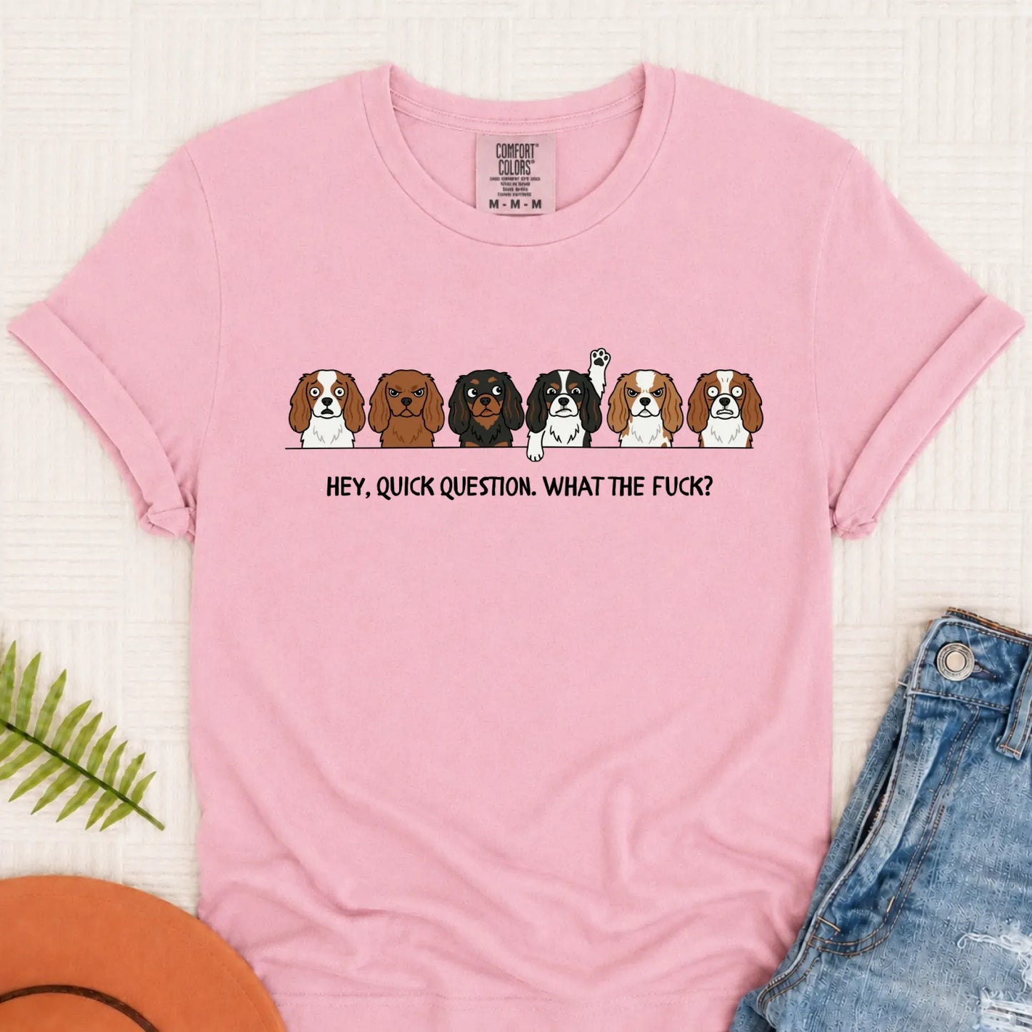 Cavalier Funny Question WTF Unisex TShirt Blossom