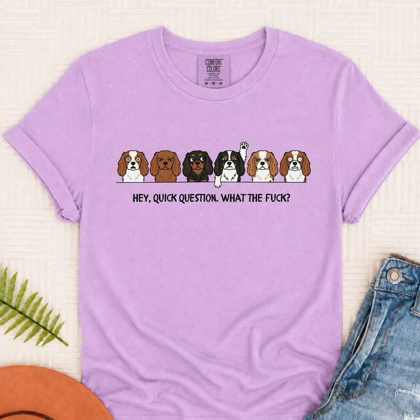 Cavalier Funny Question WTF Unisex TShirt Orchid