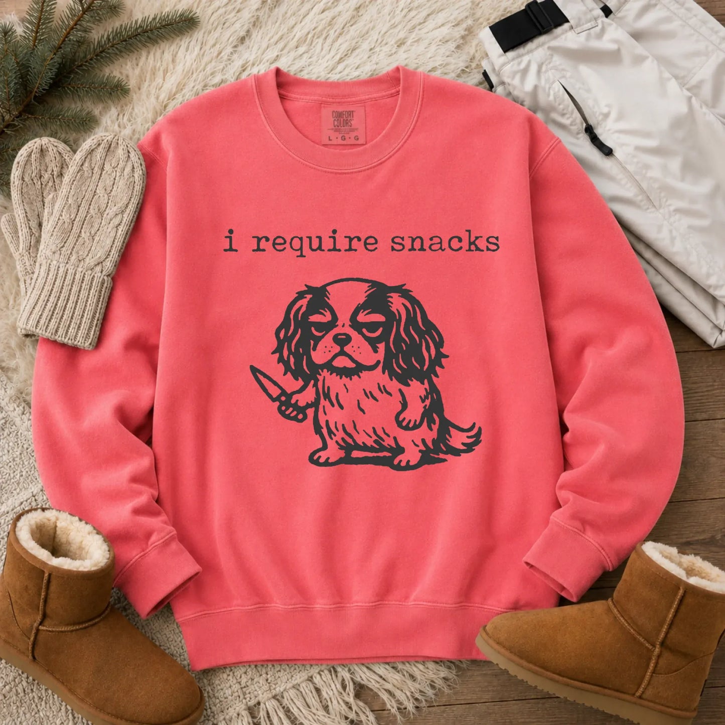 Cavalier Funny Require Snacks Unisex Sweatshirt Watermelon