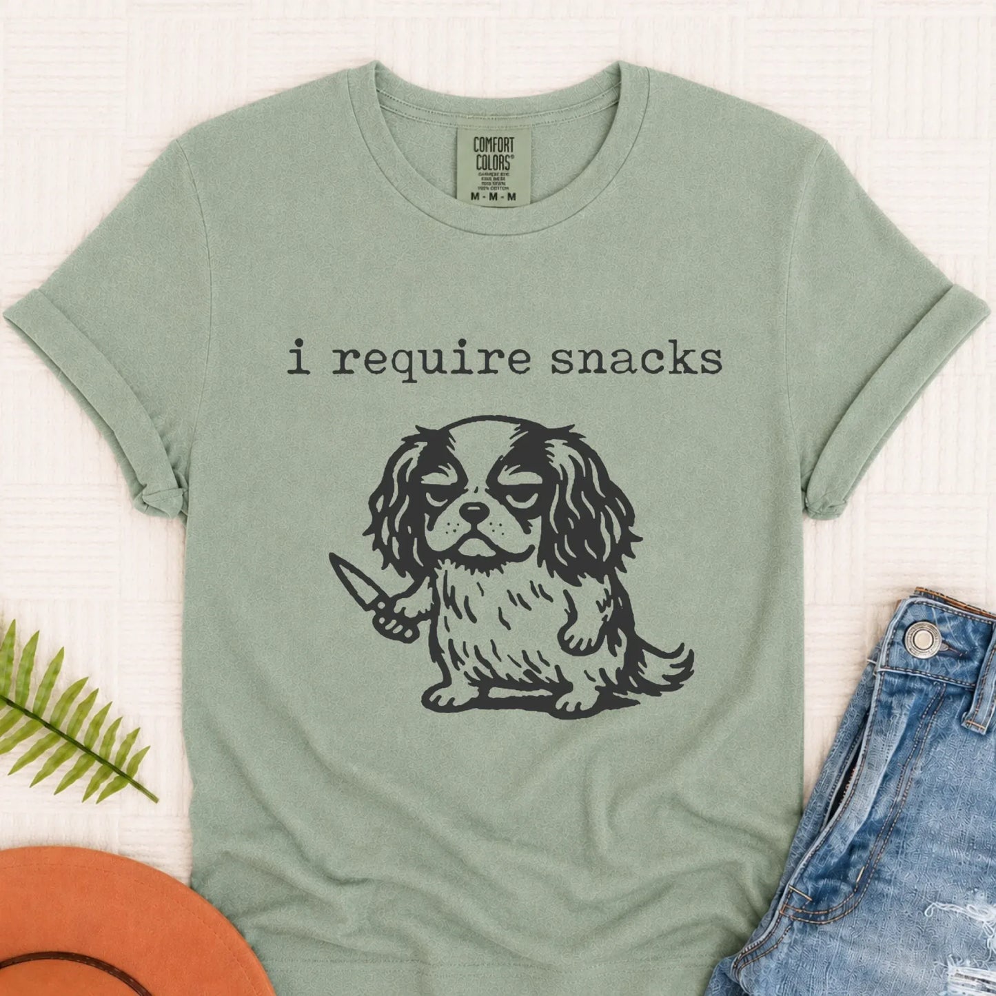 Cavalier Funny Require Snacks Unisex TShirt Bay