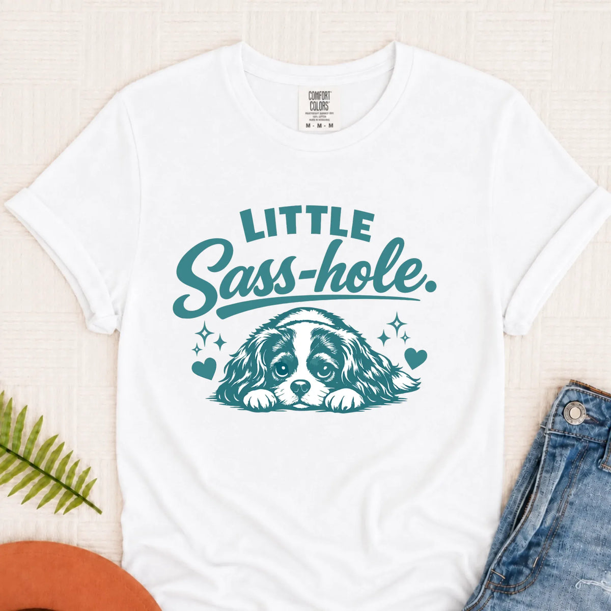 Cavalier Funny Sass Hole Unisex TShirt White
