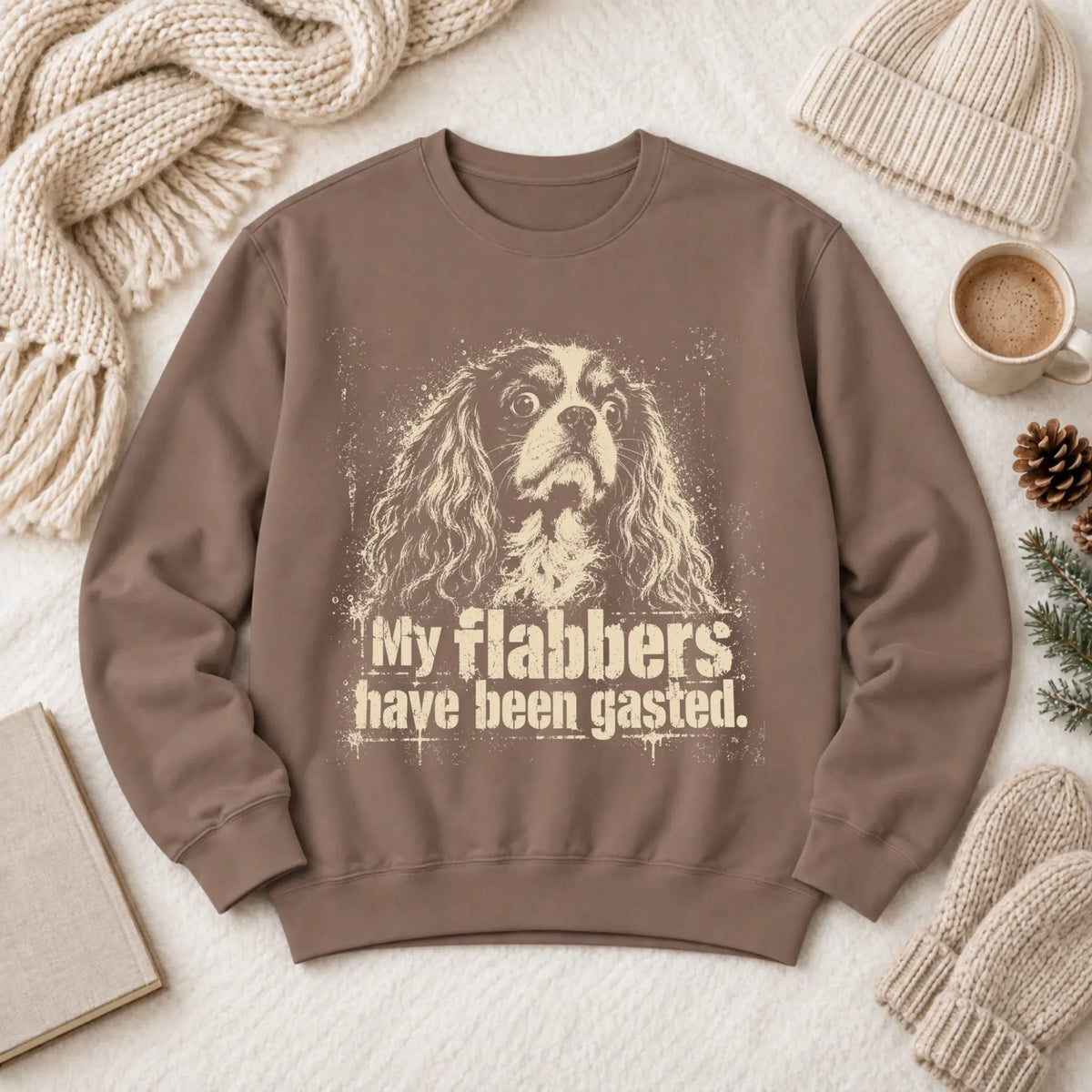Sweatshirt Espresso / S Cavalier Funny Shocked Flabbergasted Unisex Sweatshirt