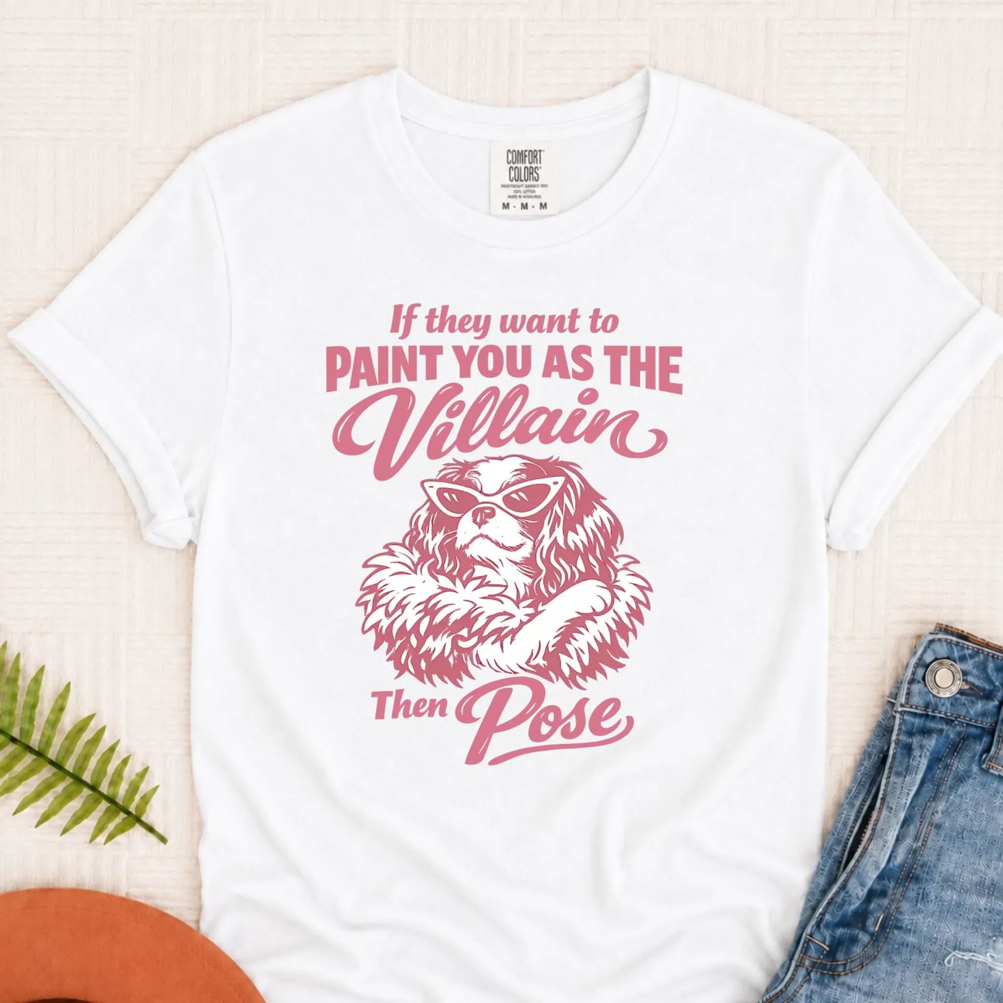 Cavalier Funny Villain Unisex TShirt White