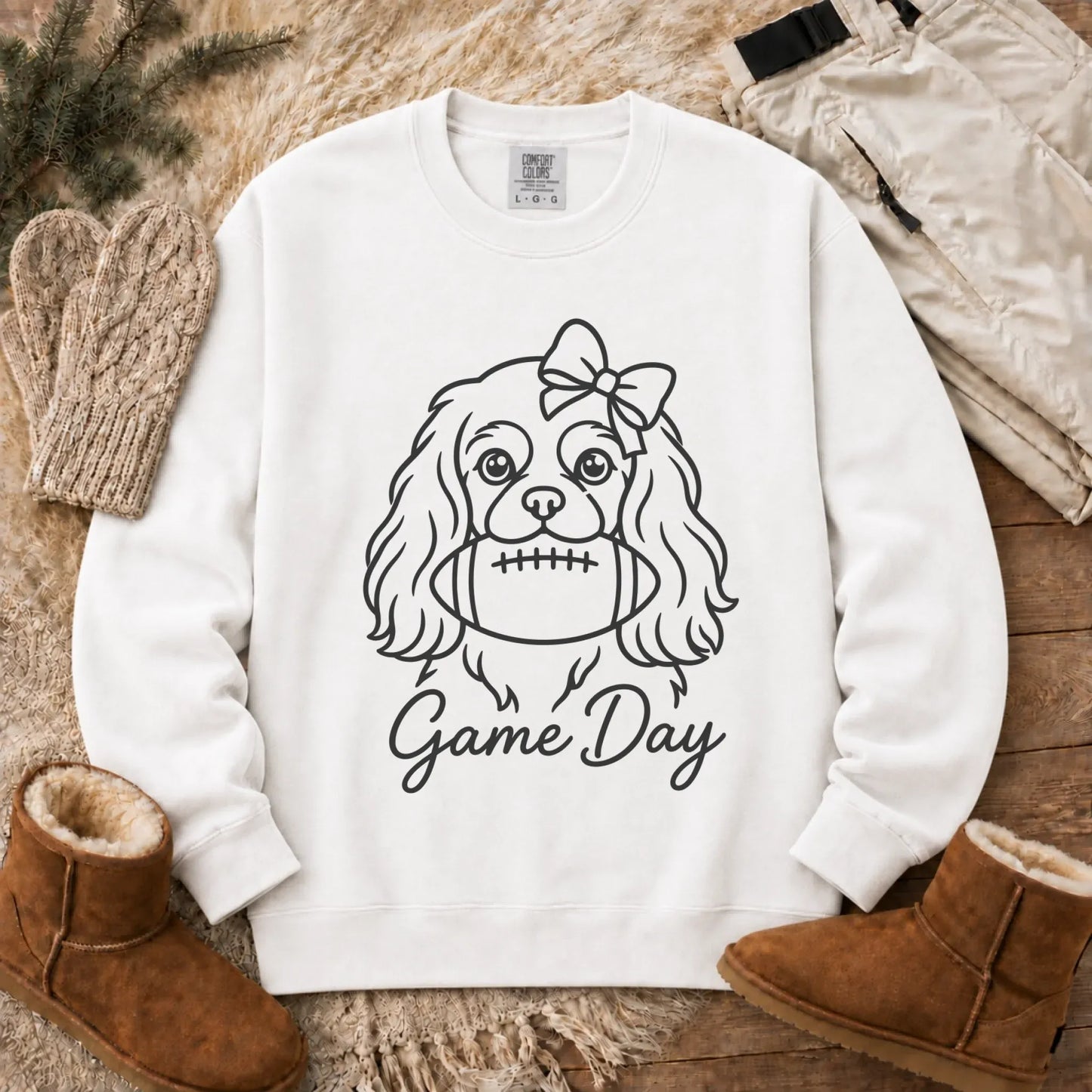 Cavalier Game Day Minimalist Unisex Sweatshirt White