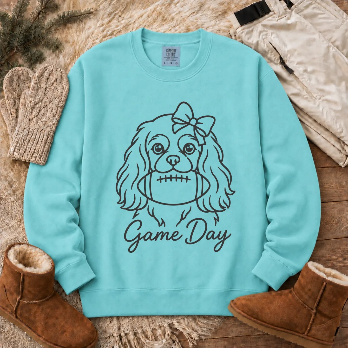 Cavalier Game Day Minimalist Unisex Sweatshirt Chalky Mint