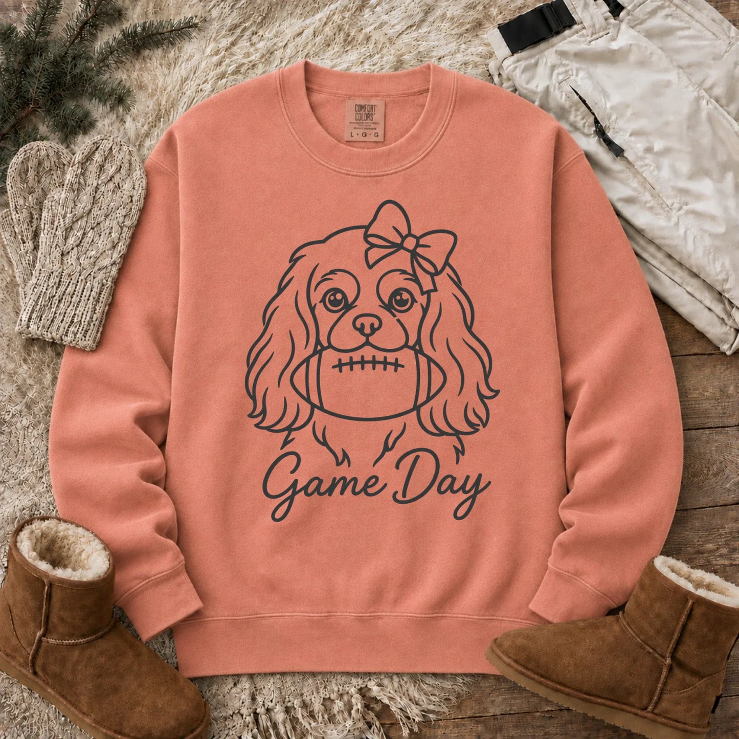 Cavalier Game Day Minimalist Unisex Sweatshirt Terracotta