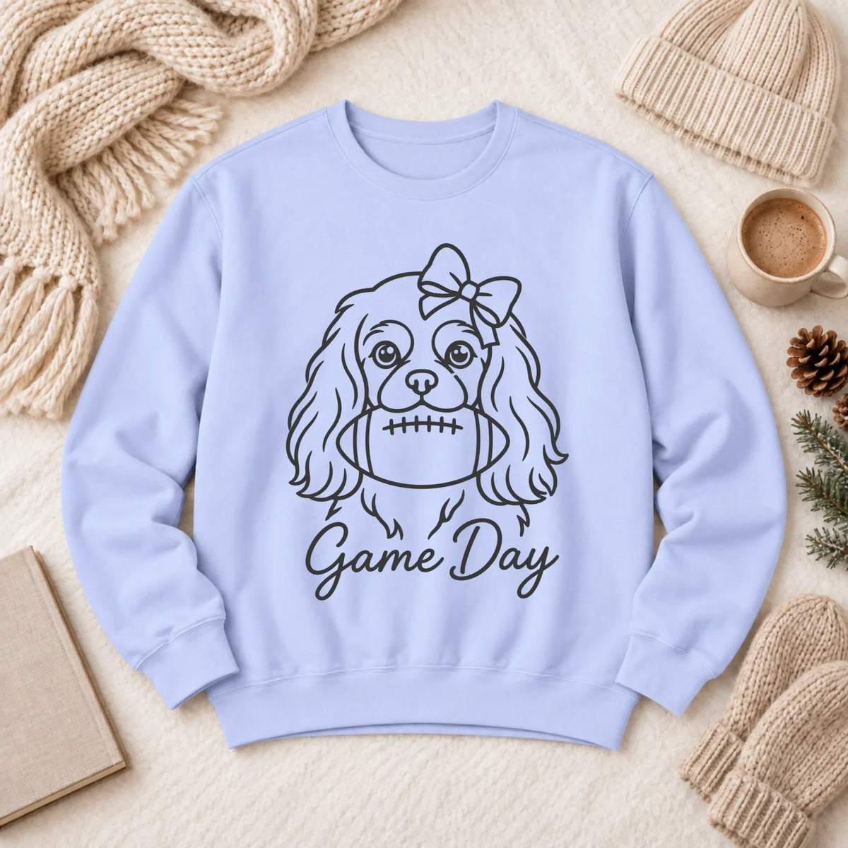 Cavalier Game Day Minimalist Unisex Sweatshirt Hydrangea