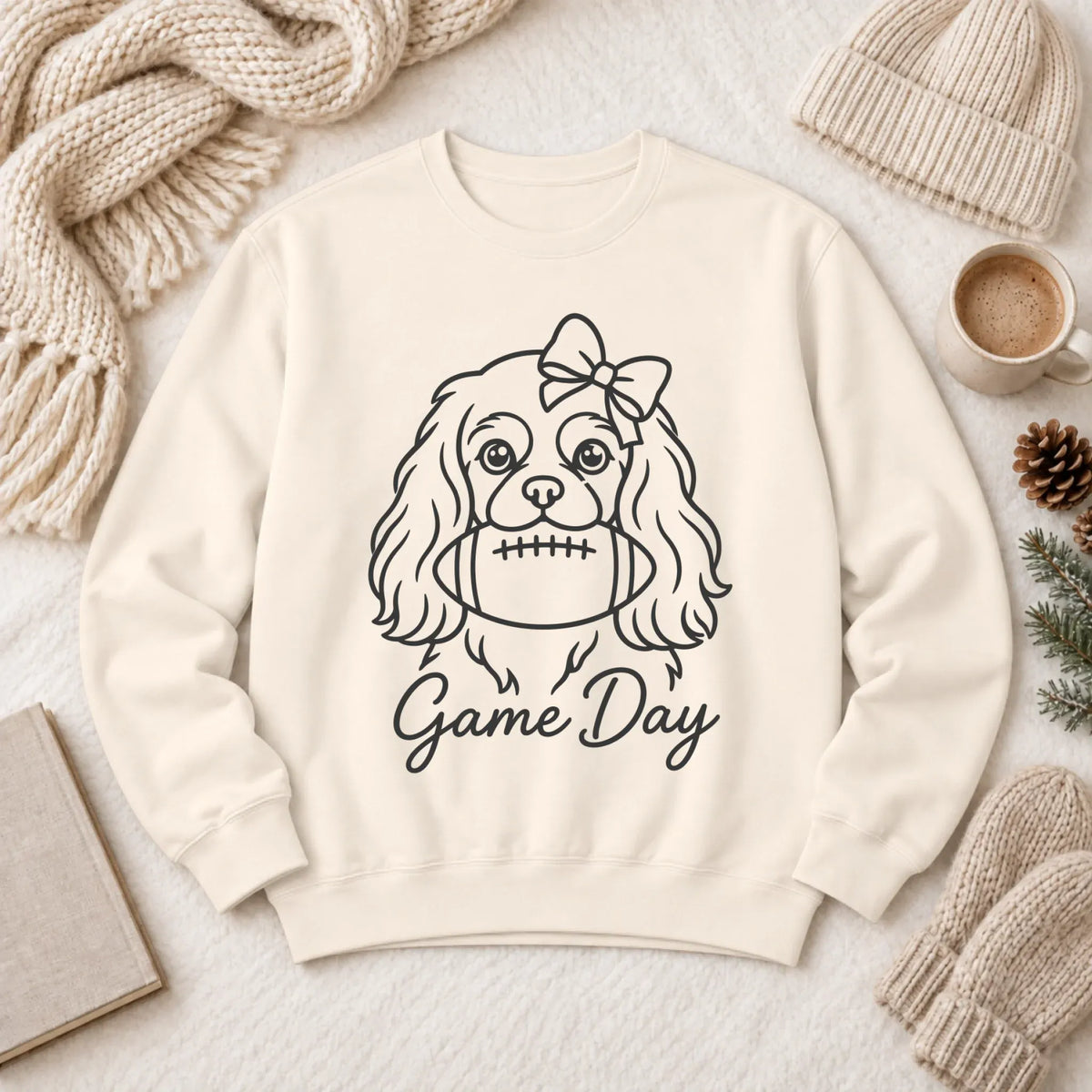 Cavalier Game Day Minimalist Unisex Sweatshirt Ivory