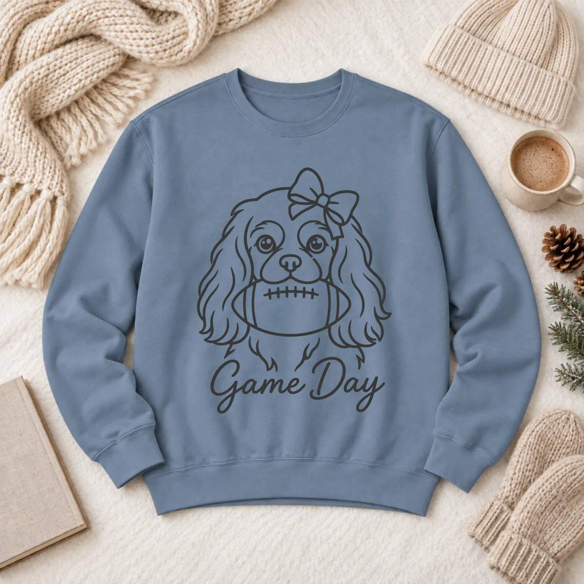 Cavalier Game Day Minimalist Unisex Sweatshirt Blue Jean