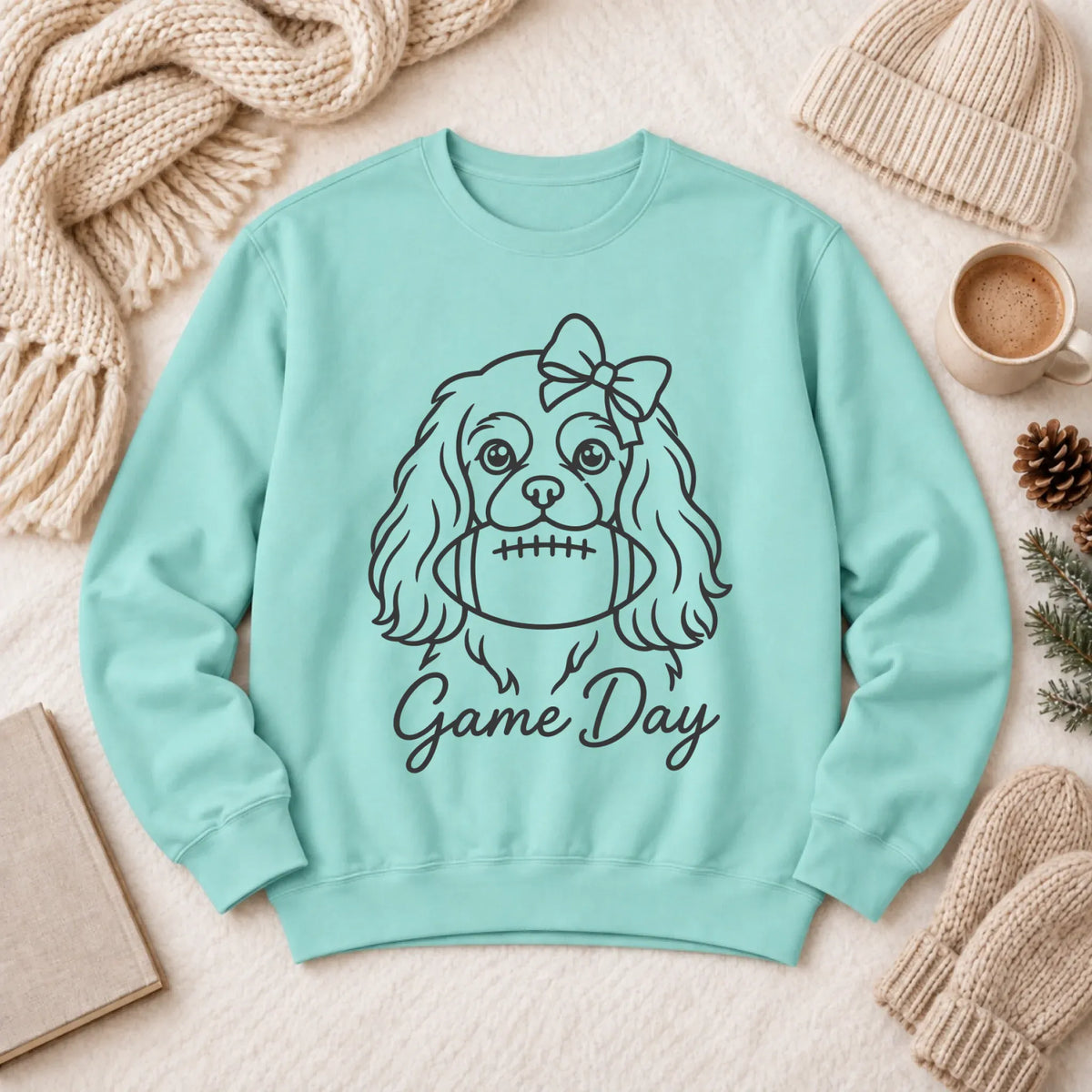 Cavalier Game Day Minimalist Unisex Sweatshirt Chalky Mint