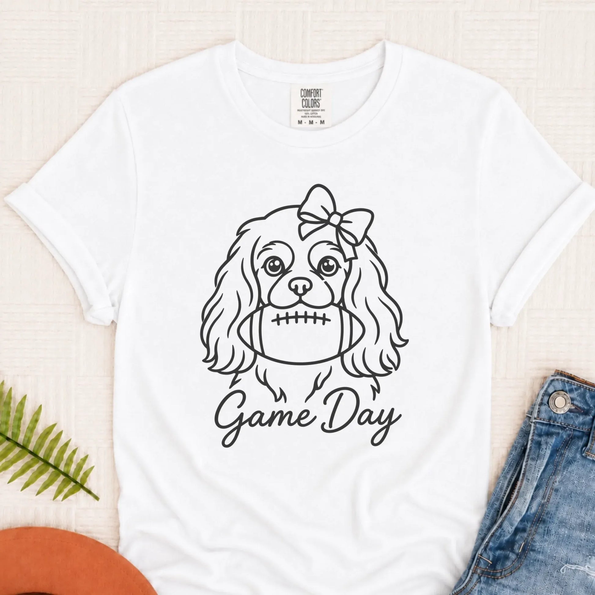 Cavalier Game Day Minimalist Unisex Tshirt White